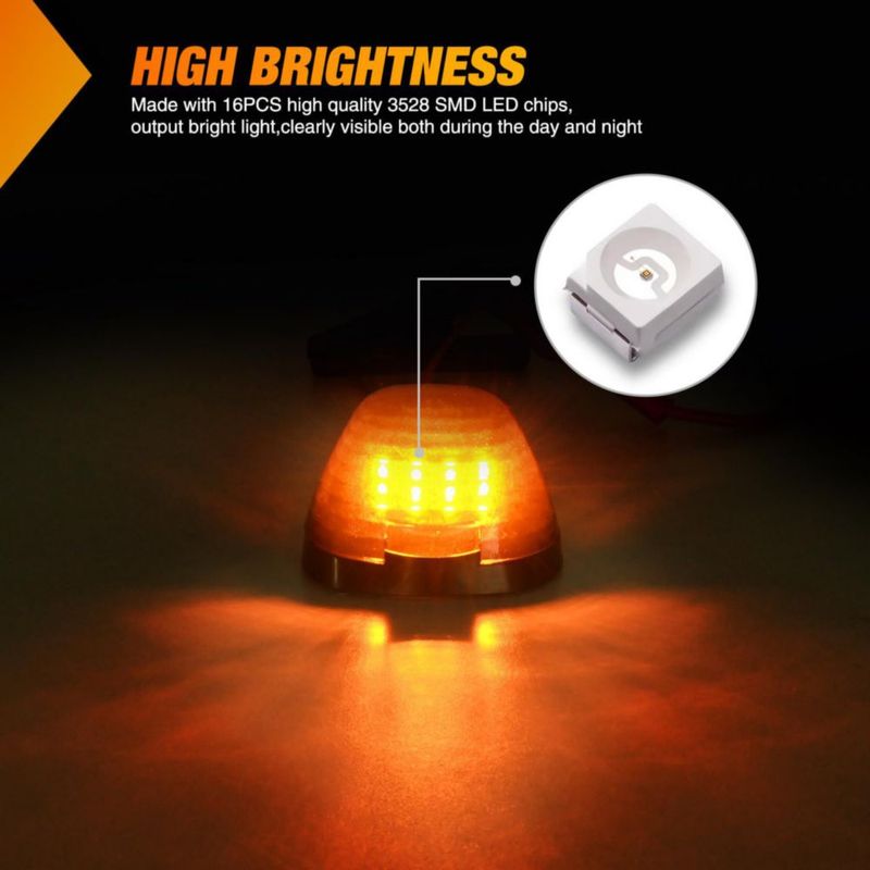Luz de Marcador de Cabina Nilight 16 LED con Lente Ahumada para Ford
