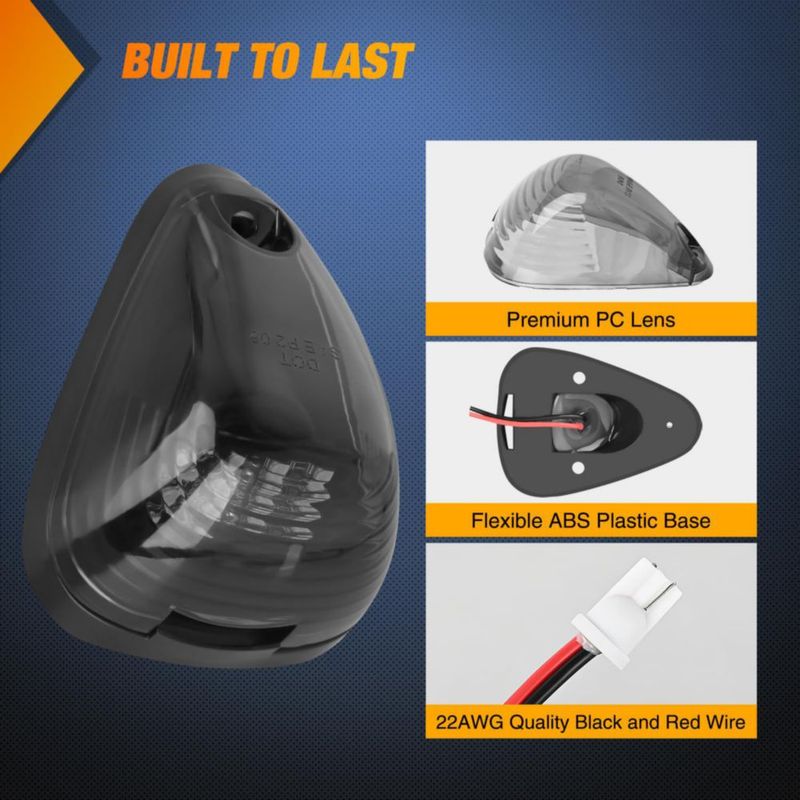 Luz de Marcador de Cabina Nilight 16 LED con Lente Ahumada para Ford