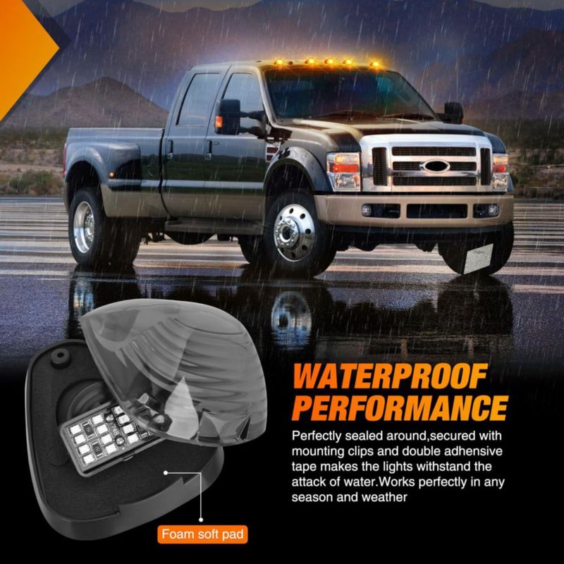 Luz de Marcador de Cabina Nilight 16 LED con Lente Ahumada para Ford