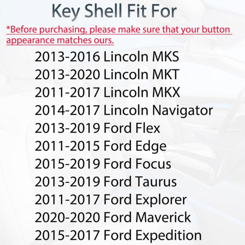 Carcasa para mando a distancia SUPALAND Ford Edge Explorer Focus Taurus
