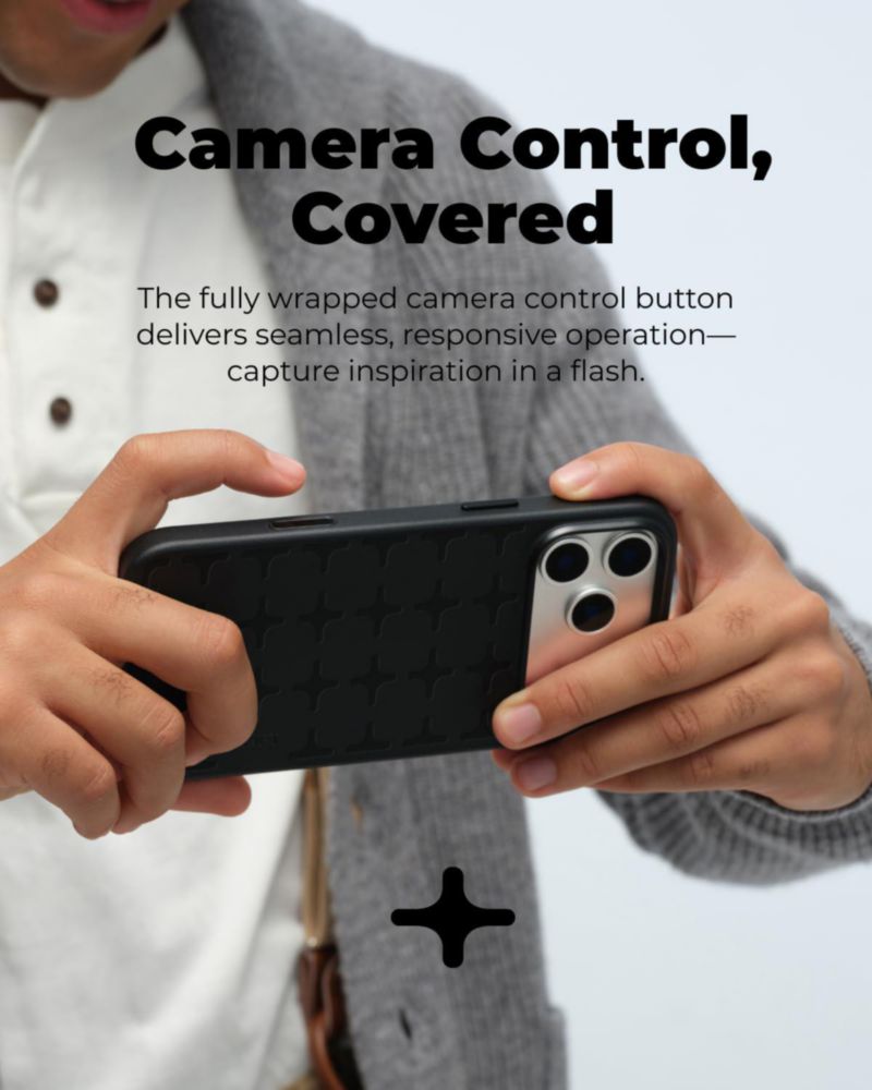 Funda MOFT para iPhone 17 Pro de cuero vegano MagSafe en negro jet