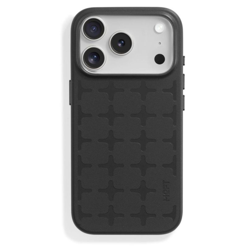 Funda MOFT para iPhone 17 Pro de cuero vegano MagSafe en negro jet