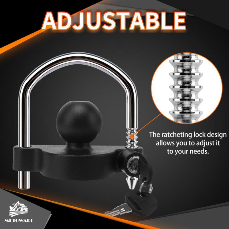 Candado para Acoplador METOWARE 48 cm‑5 cm‑64 cm Negro