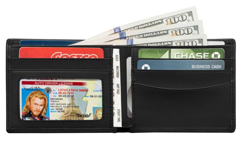 Billetera Claasico 9 cm x 11 cm con bloqueo RFID y ventana de identificación