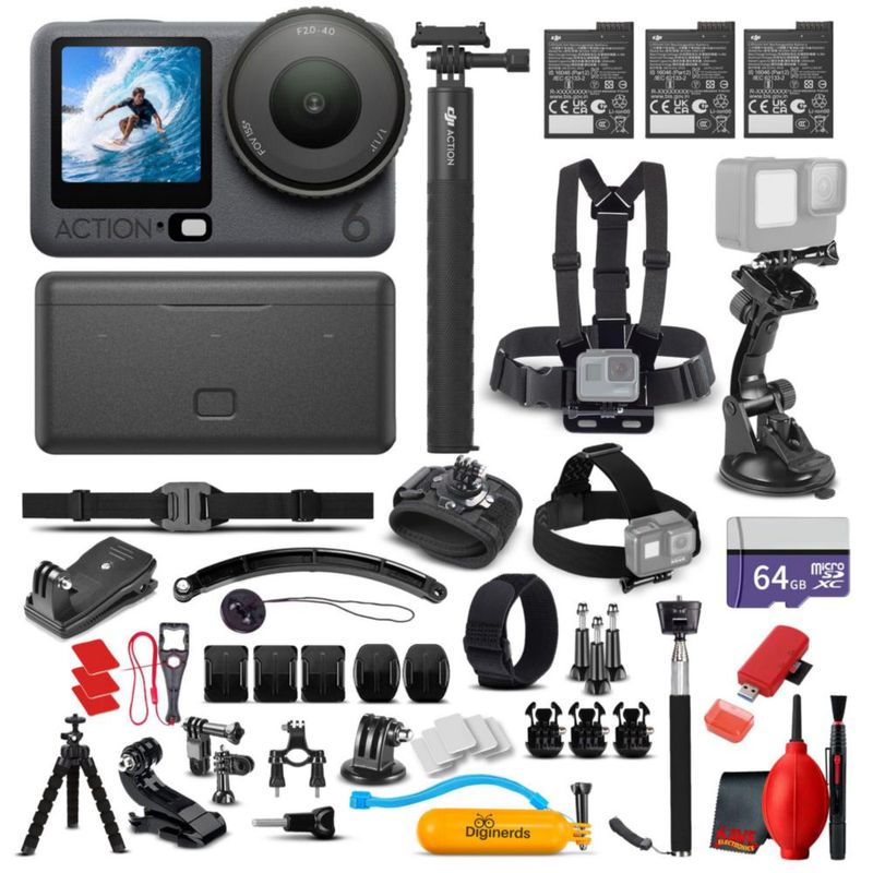 Cámara de vídeo DJI Osmo Action 6 Combo Aventura + Kit 50 en 1