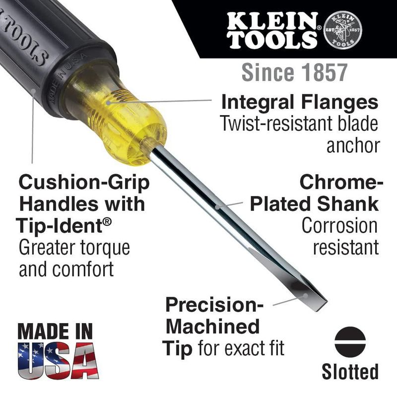 Destornillador KLEIN TOOLS 20 cm con punta Keystone