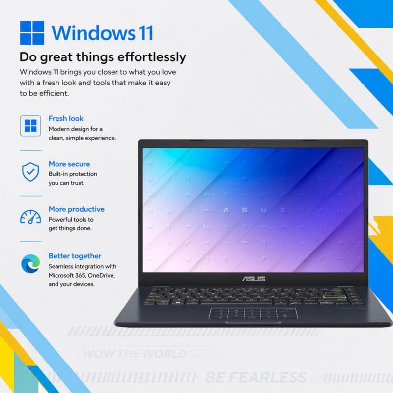 Portátil ASUS Vivobook 14" 64 GB eMMC con Windows 11 negro