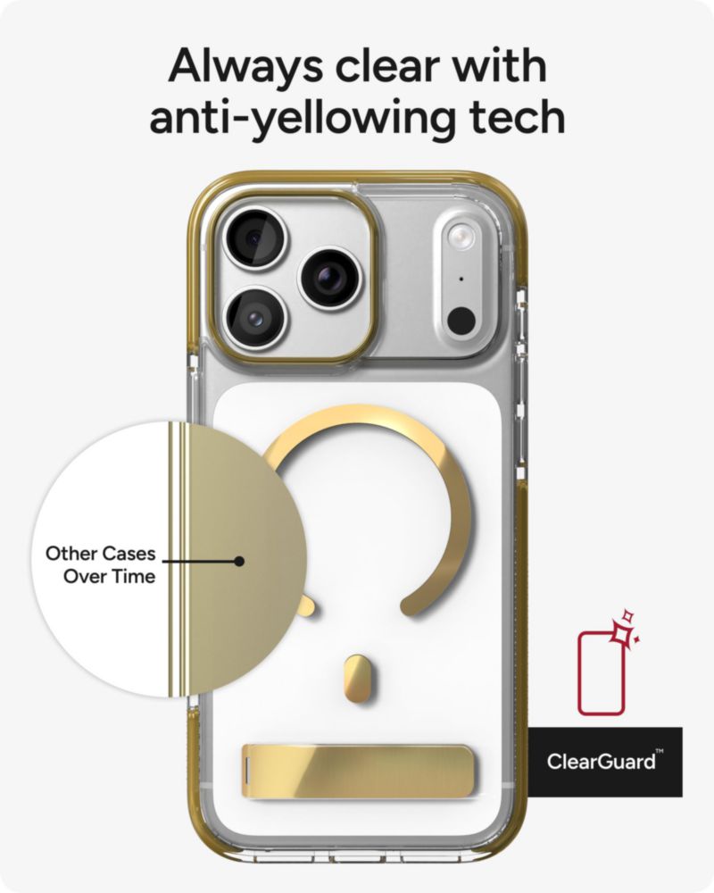 Funda ZAGG iPhone 18/17 Pro Max Oro con Soporte