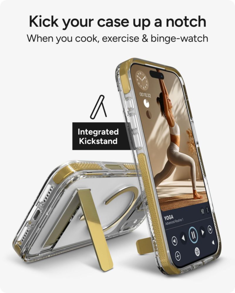 Funda ZAGG iPhone 18/17 Pro Max Oro con Soporte