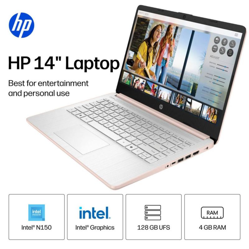 Portátil HP 14" Intel N150 128 GB Windows 11 con Copilot 365