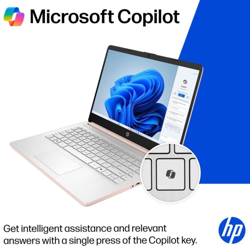 Portátil HP 14" Intel N150 128 GB Windows 11 con Copilot 365
