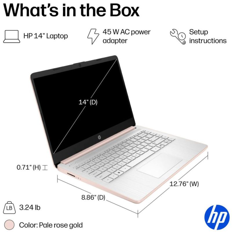 Portátil HP 14" Intel N150 128 GB Windows 11 con Copilot 365
