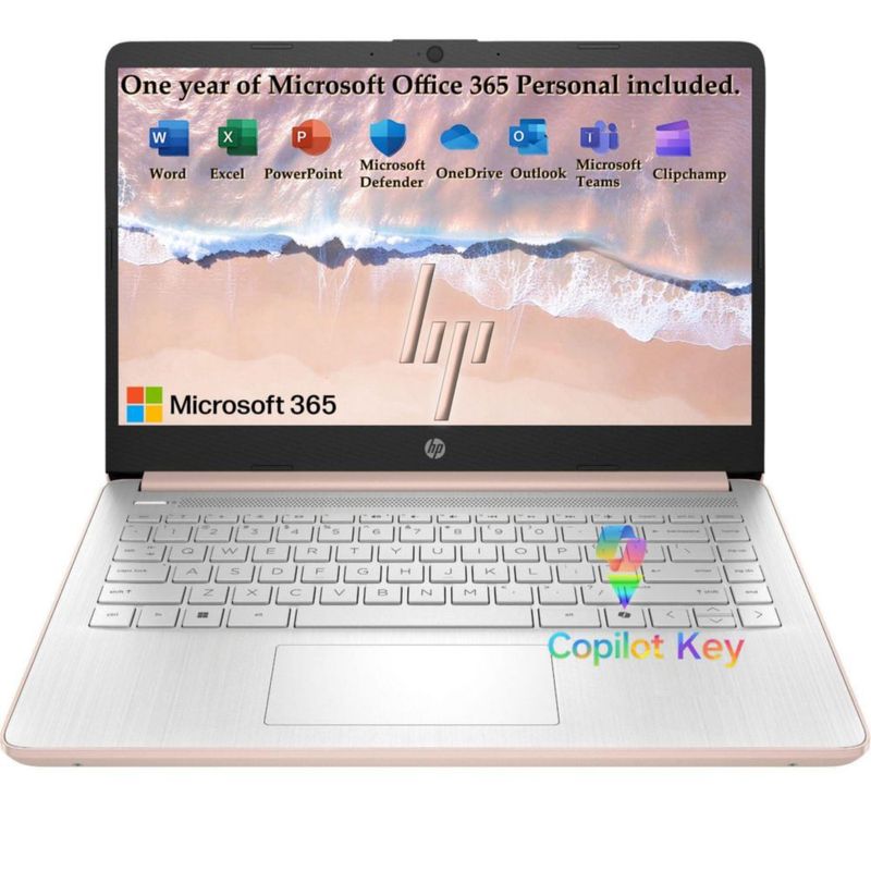 Portátil HP 14" Intel N150 128 GB Windows 11 con Copilot 365