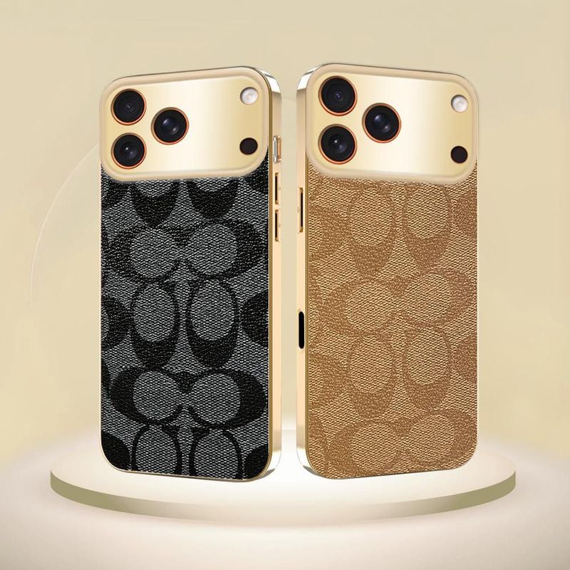 Funda Sriyso para iPhone 14 Pro Max de Cuero PU Dorado