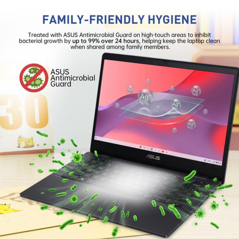 Chromebook ASUS 14" FHD con procesador MediaTek de 8 núcleos y 4 GB de RAM