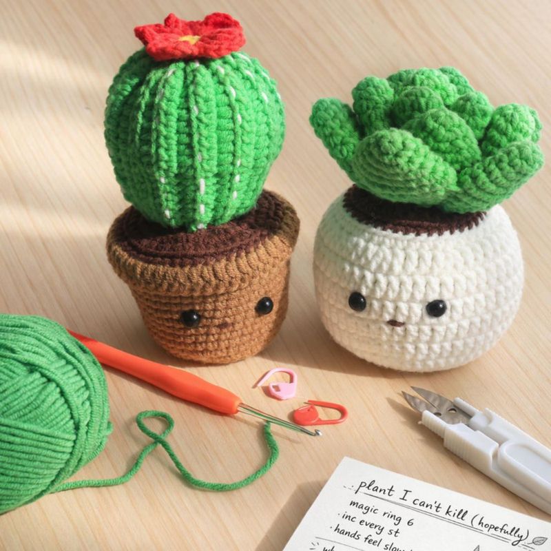 Kit de crochet mellobello 6 piezas para principiantes – Plantas