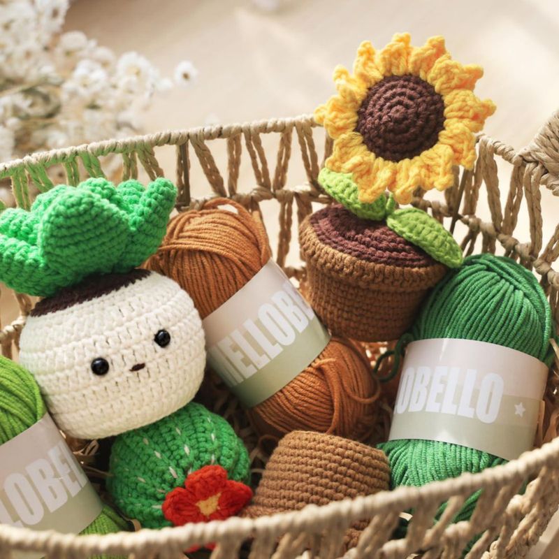 Kit de crochet mellobello 6 piezas para principiantes – Plantas