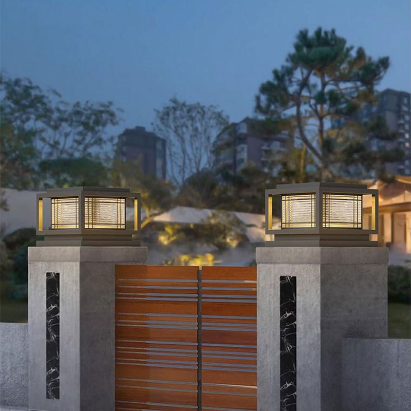 Luz de Columna Solar WENZIFI para Exterior Impermeable IP65