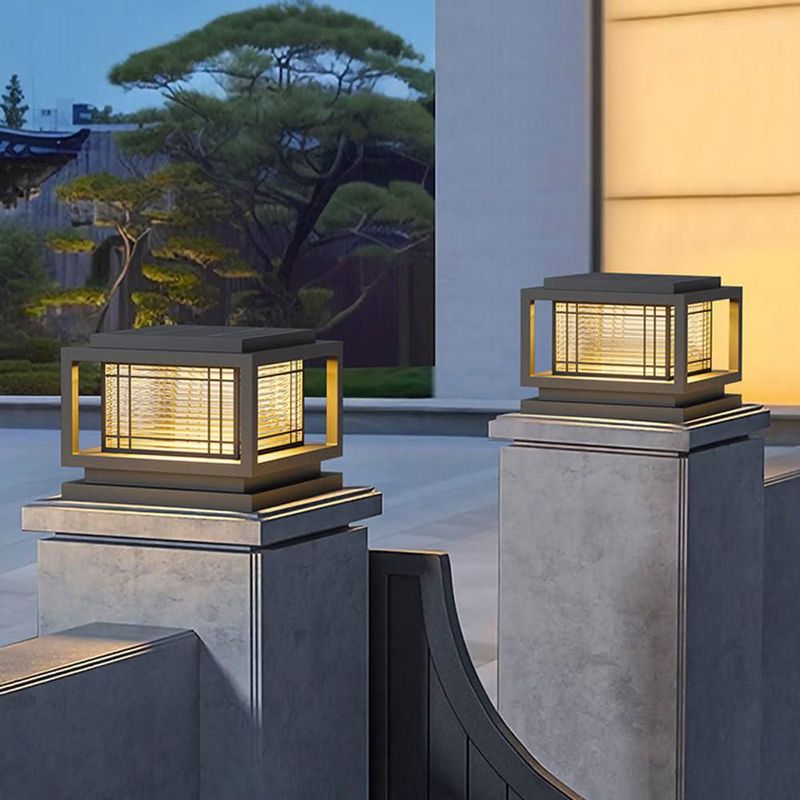Luz de Columna Solar WENZIFI para Exterior Impermeable IP65