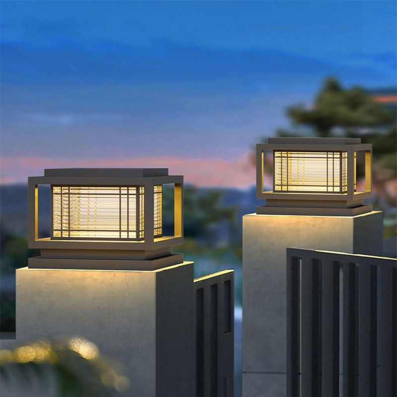 Luz de Columna Solar WENZIFI para Exterior Impermeable IP65