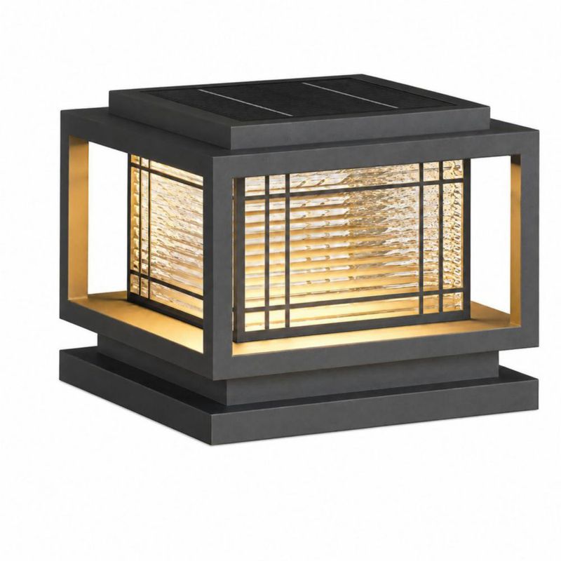 Luz de Columna Solar WENZIFI para Exterior Impermeable IP65