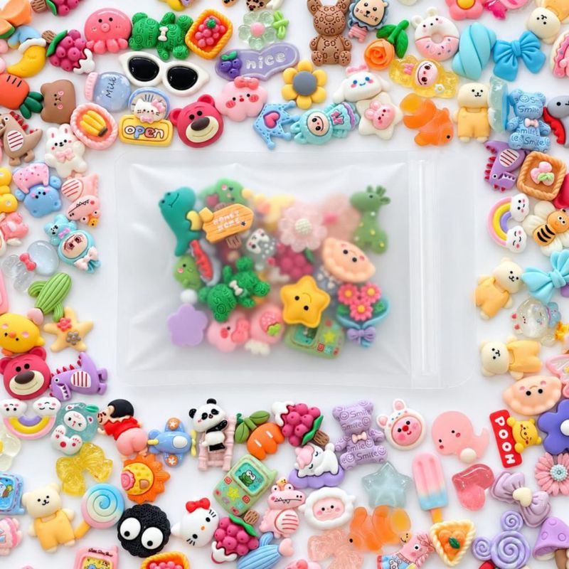 Charms de Slime LEEXINLUU 25 piezas de animales y frutas en resina