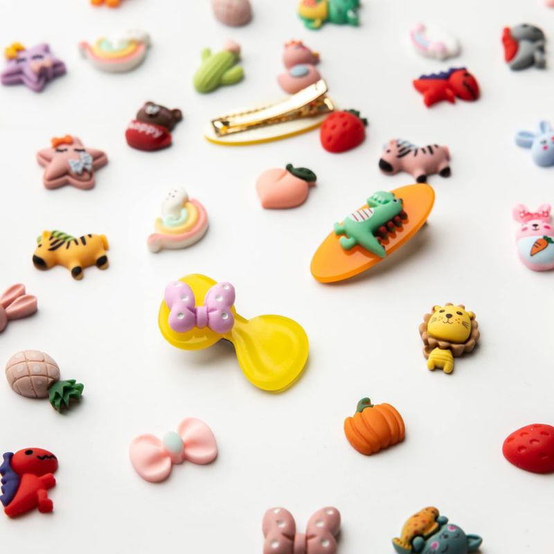 Charms de Slime LEEXINLUU 25 piezas de animales y frutas en resina