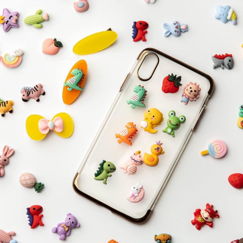 Charms de Slime LEEXINLUU 25 piezas de animales y frutas en resina