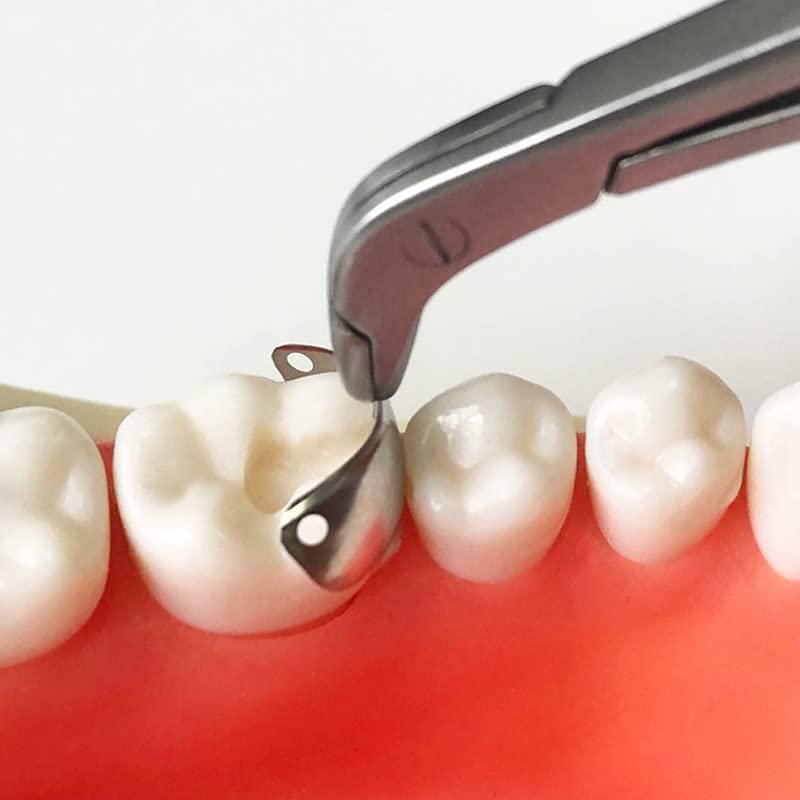 Pinzas de matriz dental Windplusya - Acero plateado