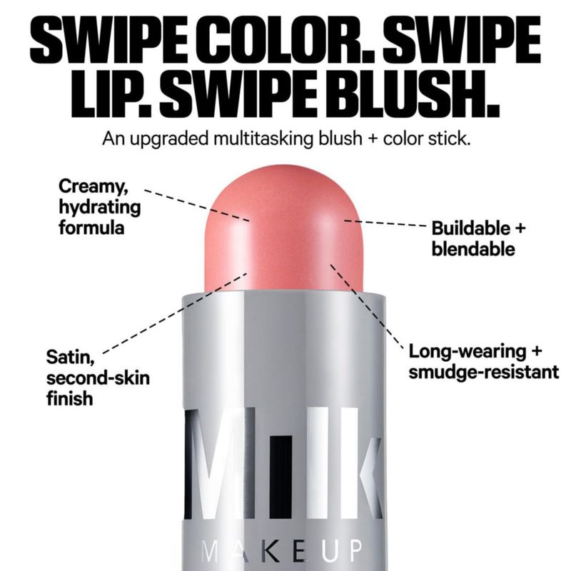 Barrita Cremosa Labios + Mejillas Milk Makeup Quirk 8 g Rosa Especiada