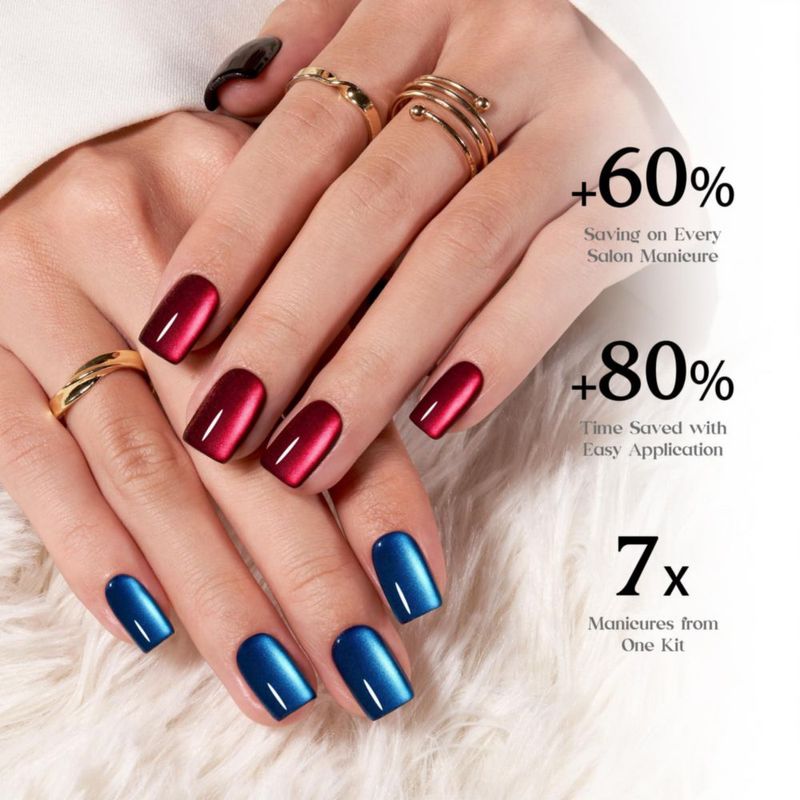 Uñas postizas Beetles Gel Polish 224 piezas – efecto cat eye