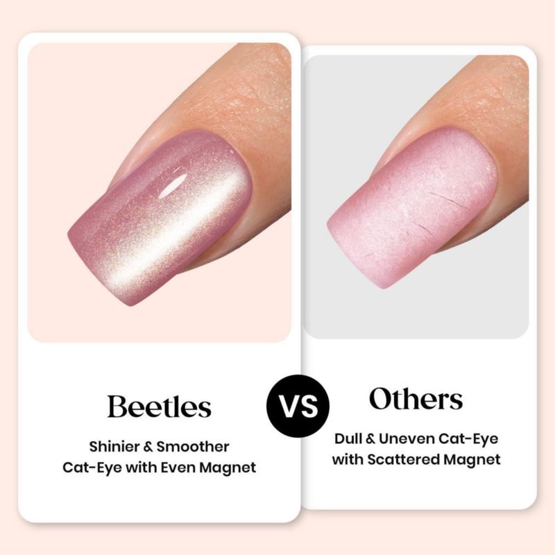 Uñas postizas Beetles Gel Polish 224 piezas – efecto cat eye
