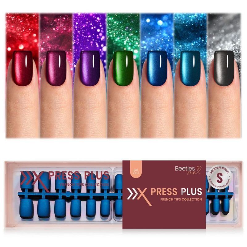 Uñas postizas Beetles Gel Polish 224 piezas – efecto cat eye