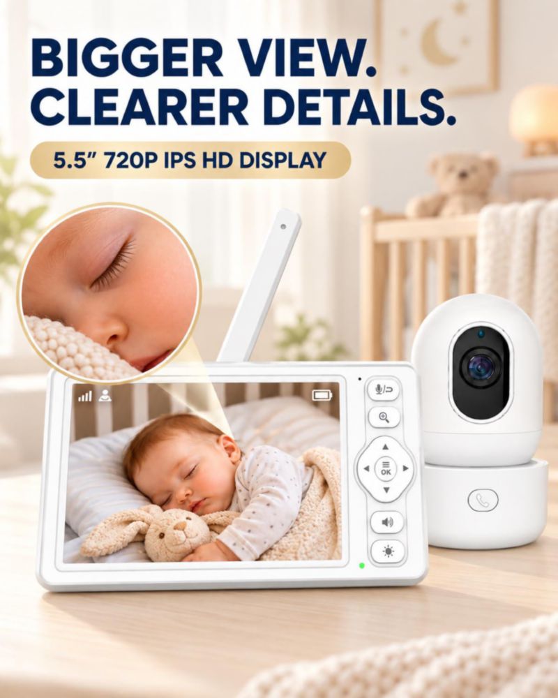 Monitor para bebé HelloBaby 14 cm 720 P WiFi/Sin WiFi
