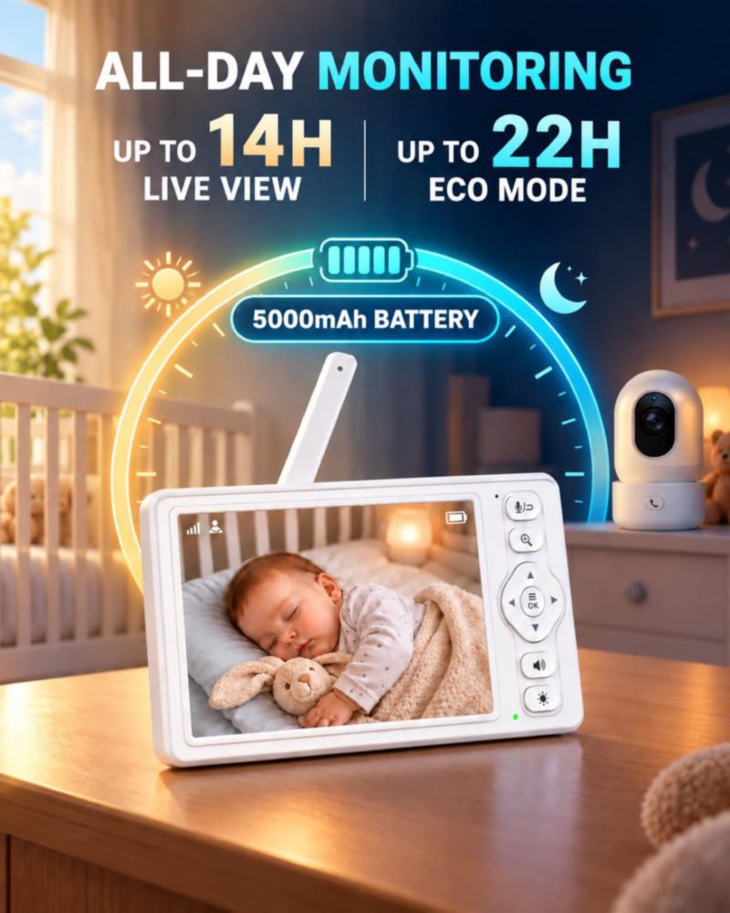 Monitor para bebé HelloBaby 14 cm 720 P WiFi/Sin WiFi