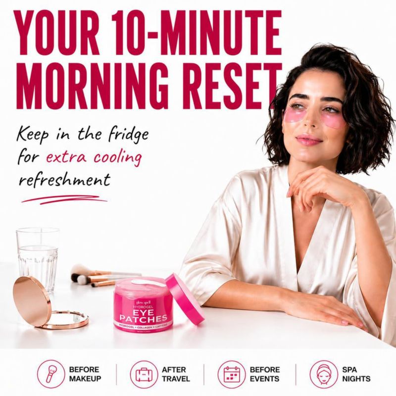 Parches para Ojos Glow Spell Colágeno Péptidos y Cafeína - 80 uds