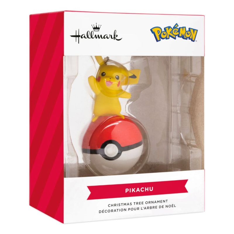 Adorno Hallmark Pikachu sobre Poké Ball 4 × 8 × 4 cm