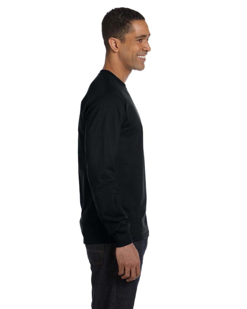 Camiseta Hanes talla 2X negra pack de 2 manga larga