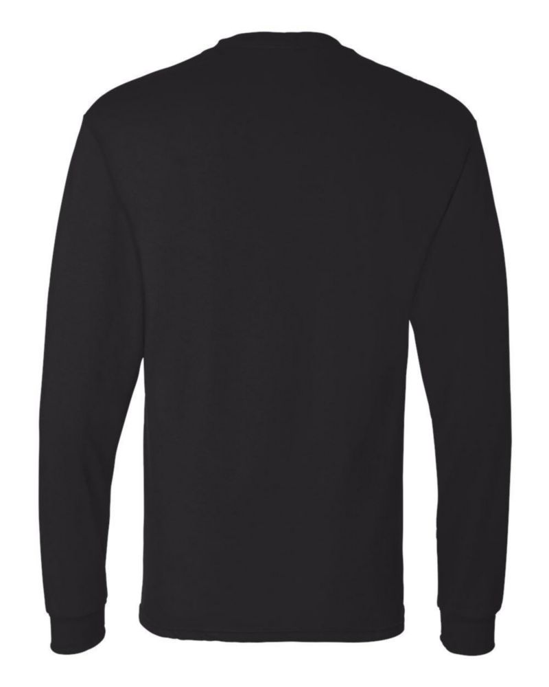 Camiseta Hanes talla 2X negra pack de 2 manga larga
