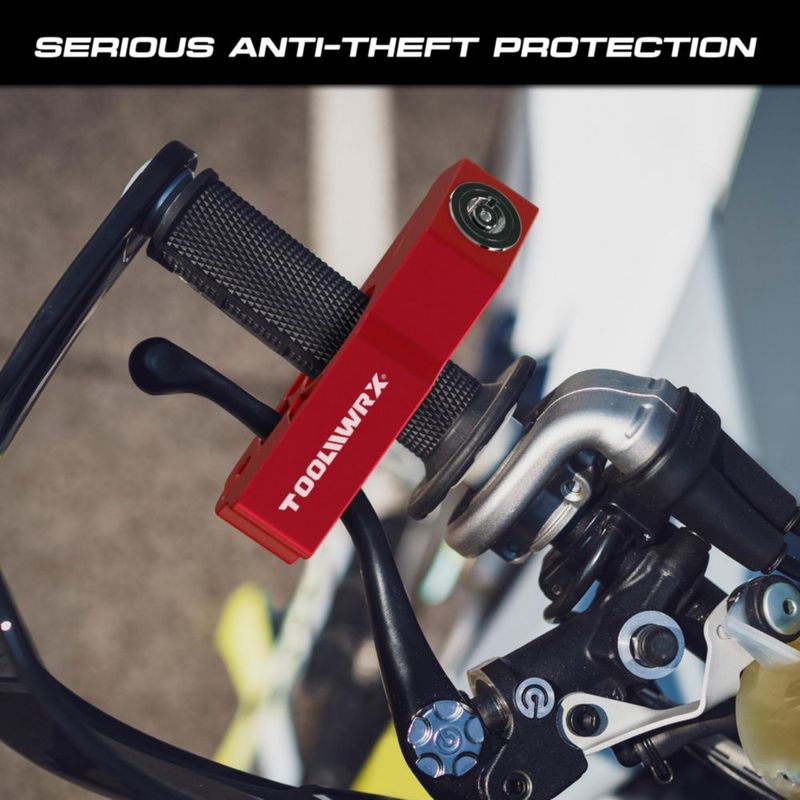 Candado ToolWRX Grip Lock 38 mm Rojo – 2 llaves