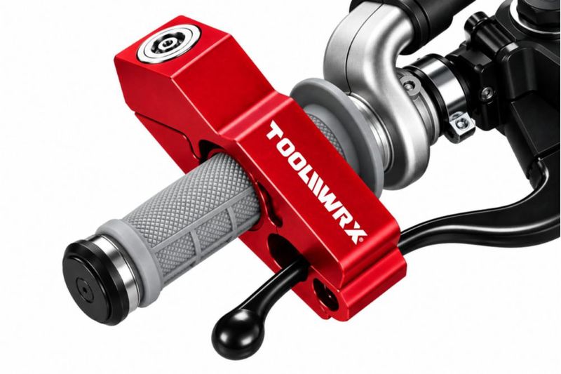 Candado ToolWRX Grip Lock 38 mm Rojo – 2 llaves