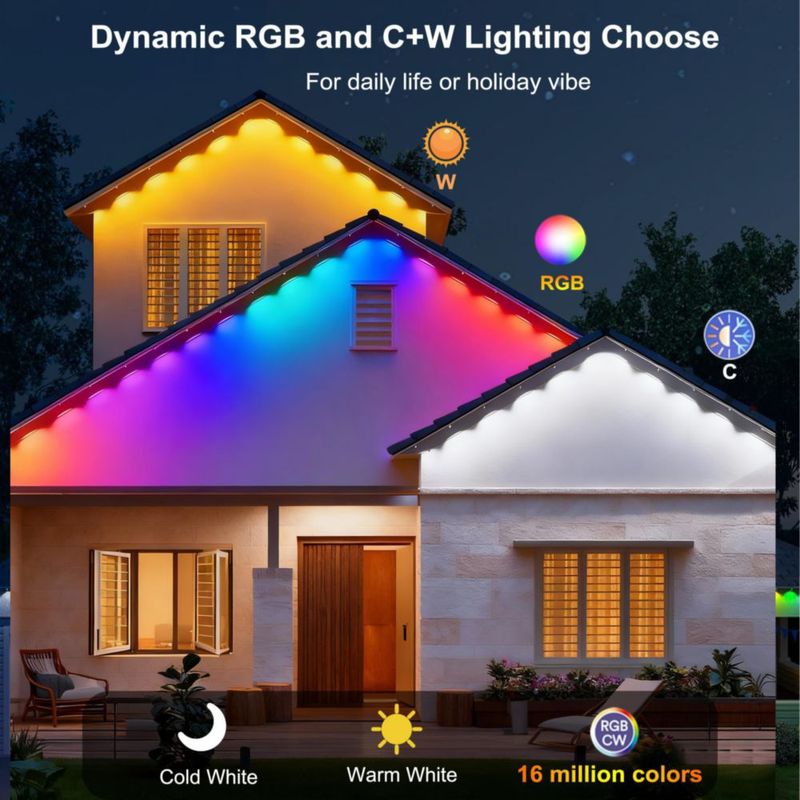 Luz de Cadena Seyxicnor 150 ft (457 m) RGBIC LED IP68