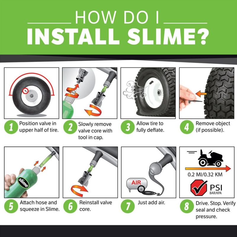 Sellador para Reparación de Pinchazos Slime 10007 Botella de 240 mL