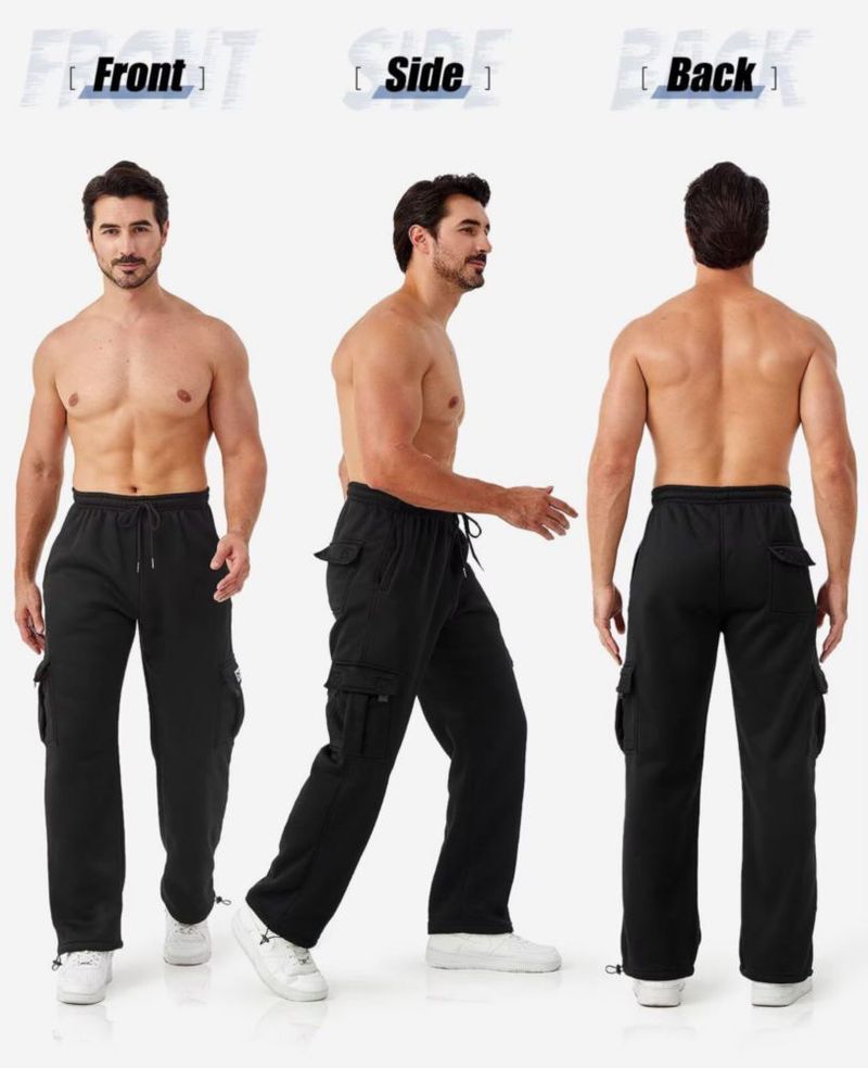 PANTALONES Minorlee Cargo Pack de 3 – Corte Relajado con Forro Polar