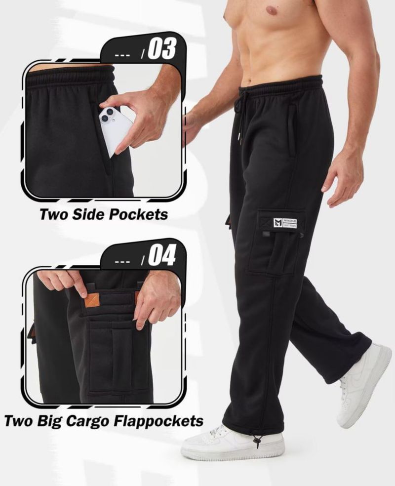 PANTALONES Minorlee Cargo Pack de 3 – Corte Relajado con Forro Polar