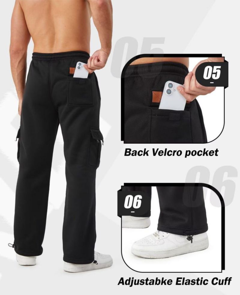 PANTALONES Minorlee Cargo Pack de 3 – Corte Relajado con Forro Polar