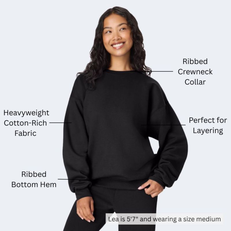 Sudadera Hanes X-Large negra de algodón grueso