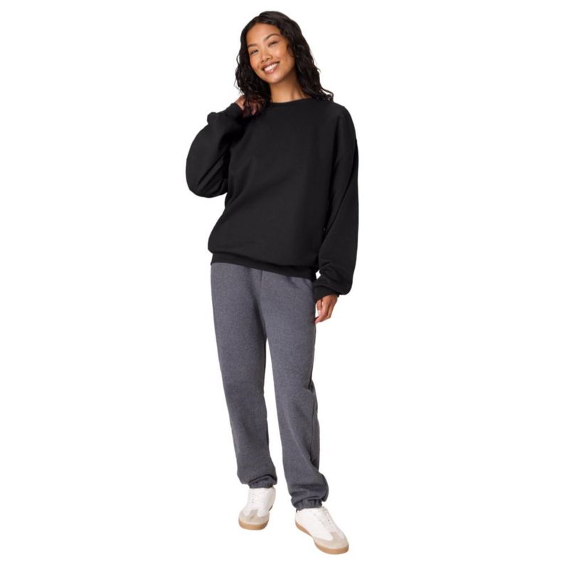 Sudadera Hanes X-Large negra de algodón grueso