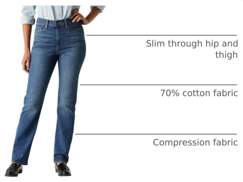 Jeans Levi Strauss Signature Gold de cintura alta y corte recto para mujer