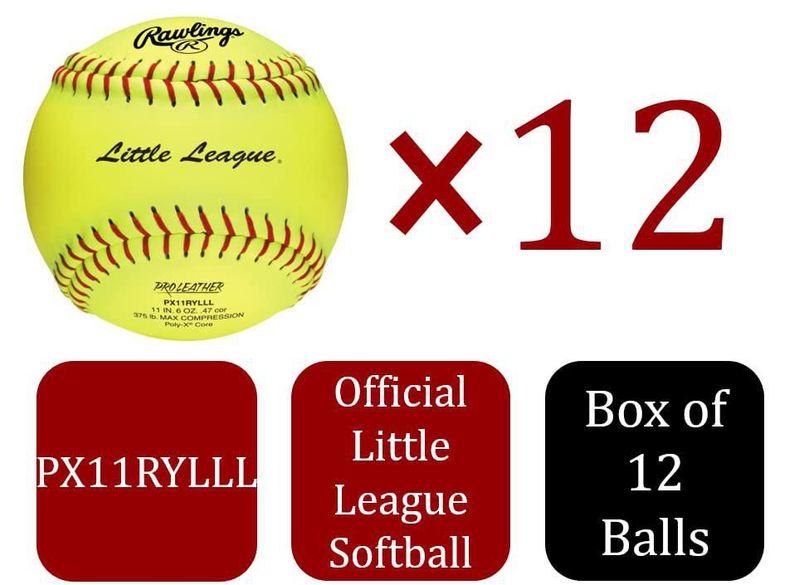 Softball Rawlings 28 cm (11 pulg.) 12 unidades para Little League